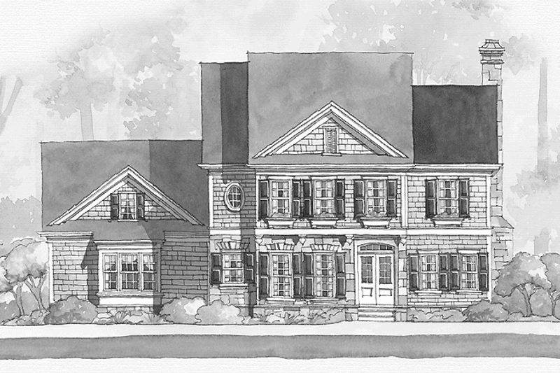Home Plan - Exterior - Front Elevation 3 for Colonial House Plan #429-253 - 3 bed, 3 bath
