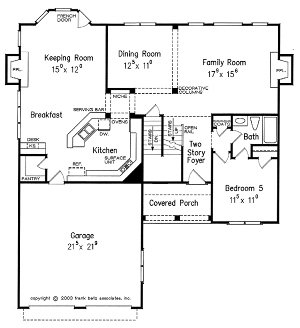 House Design - Country Floor Plan - Main Floor Plan #927-903