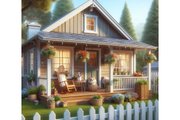 Craftsman Style House Plan - 1 Beds 1 Baths 640 Sq/Ft Plan #515-8 