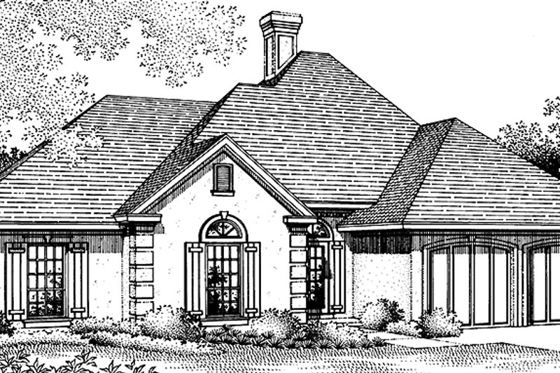 Home Plan - Country Exterior - Front Elevation Plan #45-530