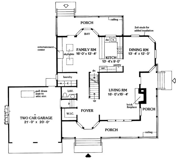Architectural House Design - Victorian Floor Plan - Main Floor Plan #456-39