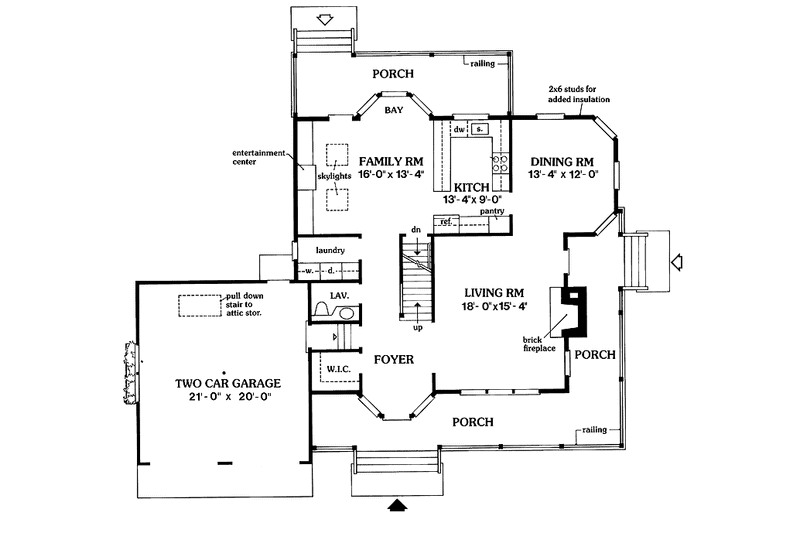 Home Plan - Floor Plan - Main Floor for Victorian House Plan #456-39 - 3 bed, 2.5 bath