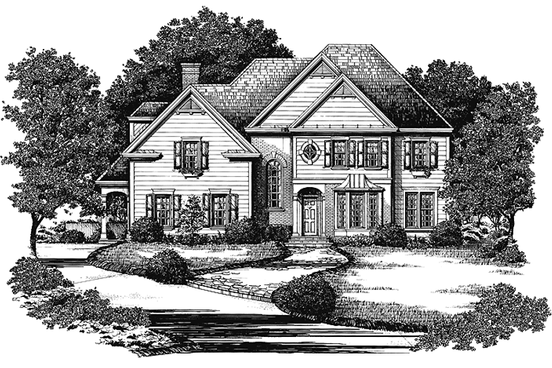 Dream House Plan - Colonial Exterior - Front Elevation Plan #429-123