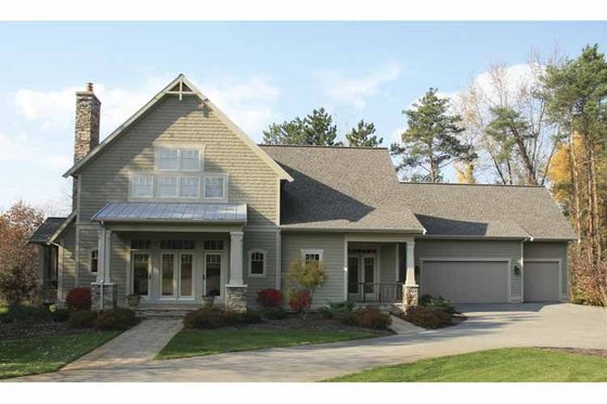 Exterior - Front Elevation 3 for Traditional House Plan #928-128 - 3 bed, 3.5 bath