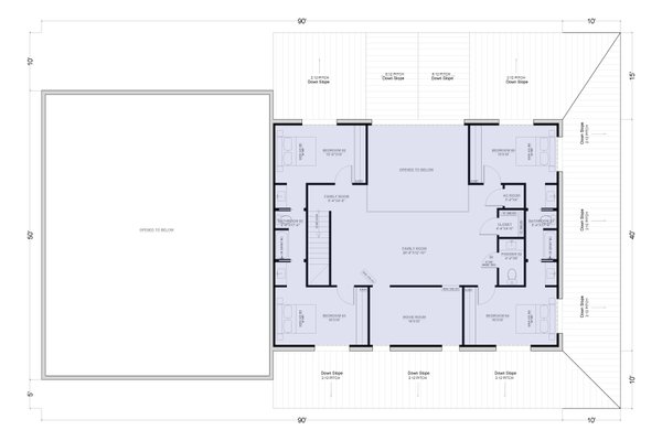 Barndominium Floor Plan - Upper Floor Plan #1107-26