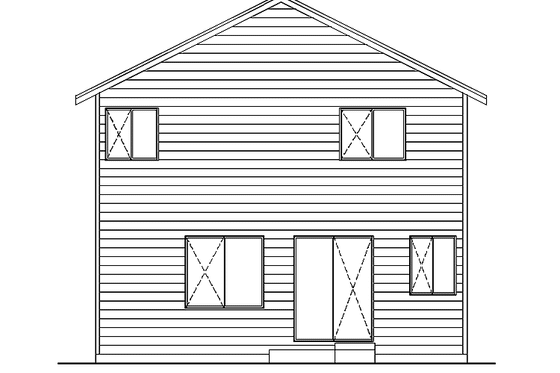 Exterior - Rear Elevation for Contemporary House Plan #951-7 - 4 bed, 2.5 bath