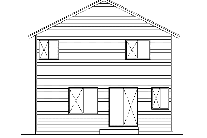 Home Plan - Exterior - Rear Elevation for Contemporary House Plan #951-7 - 4 bed, 2.5 bath