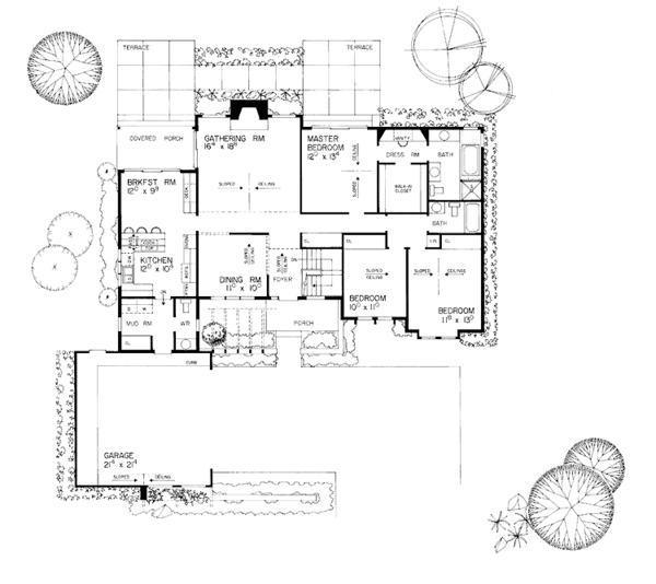 House Design - Contemporary Floor Plan - Main Floor Plan #72-779