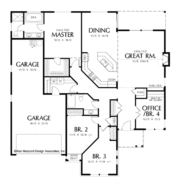 Architectural House Design - Traditional Floor Plan - Main Floor Plan #48-846