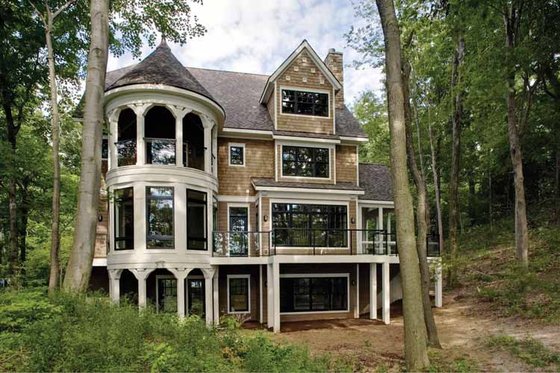 Exterior - Rear Elevation 1 for Craftsman House Plan #928-71 - 3 bed, 4.5 bath