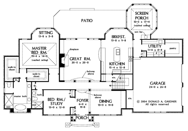 Architectural House Design - Classical Floor Plan - Main Floor Plan #929-538