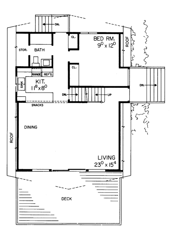 Architectural House Design - Contemporary Floor Plan - Main Floor Plan #72-546