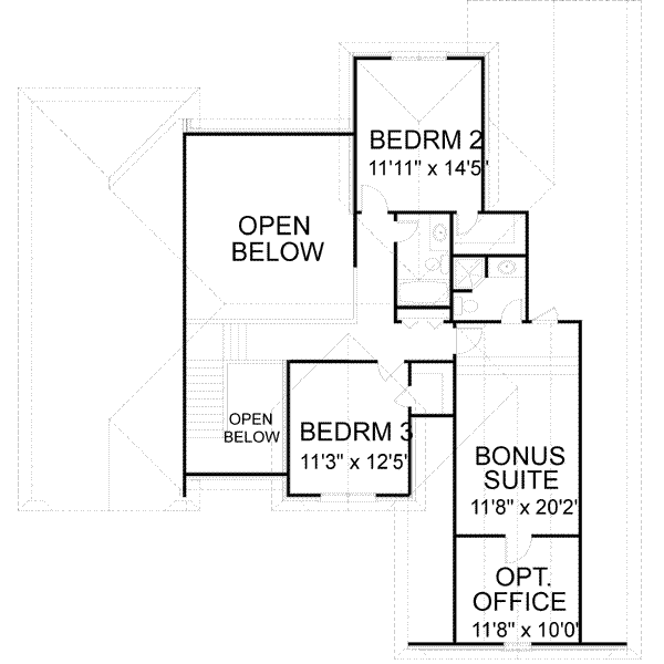 Home Plan - European Floor Plan - Upper Floor Plan #56-199