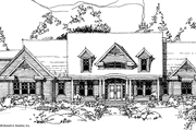 Craftsman Style House Plan - 3 Beds 3.5 Baths 3490 Sq/Ft Plan #929-422 Exterior 
