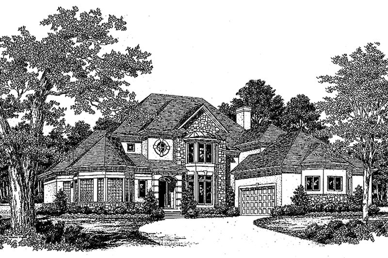 Dream House Plan - Exterior - Front Elevation 3 for Mediterranean House Plan #453-126 - 4 bed, 3.5 bath