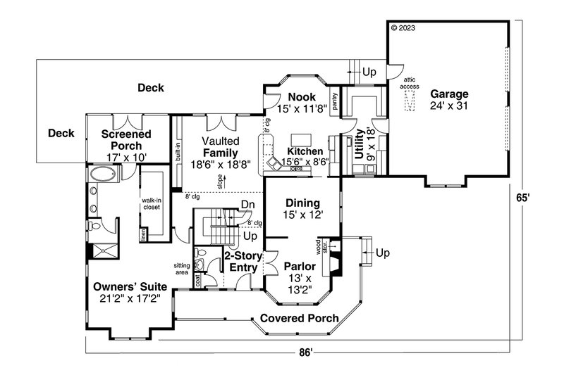 House Plan Design - Floor Plan - Main Floor for Traditional House Plan #124-573 - 4 bed, 3.5 bath