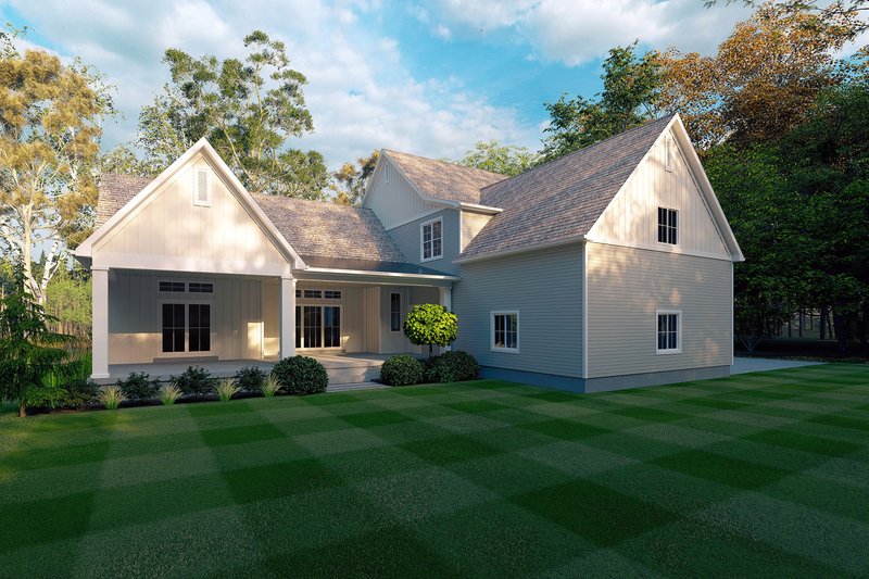 Dream House Plan - Exterior - Rear Elevation for Farmhouse House Plan #1111-35 - 4 bed, 2.5 bath