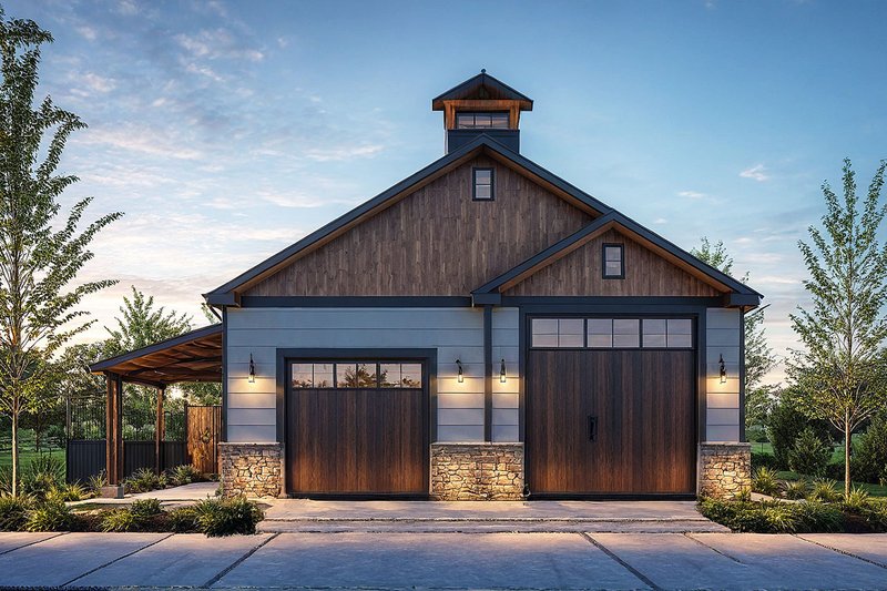 House Blueprint - Exterior - Front Elevation 3 for Country House Plan #124-1449, 0 bath