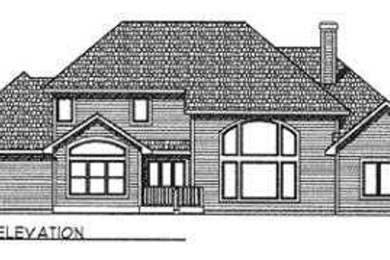 Exterior - Rear Elevation for Traditional House Plan #70-480 - 3 bed, 2.5 bath