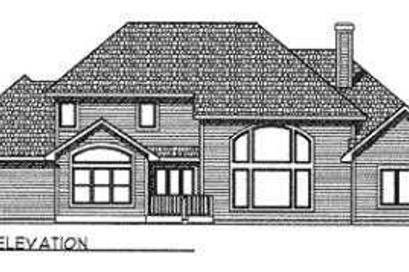 Home Plan - Exterior - Rear Elevation for Traditional House Plan #70-480 - 3 bed, 2.5 bath