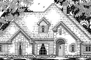 Dream House Plan - Exterior - Front Elevation for European House Plan #42-686 - 3 bed, 2 bath