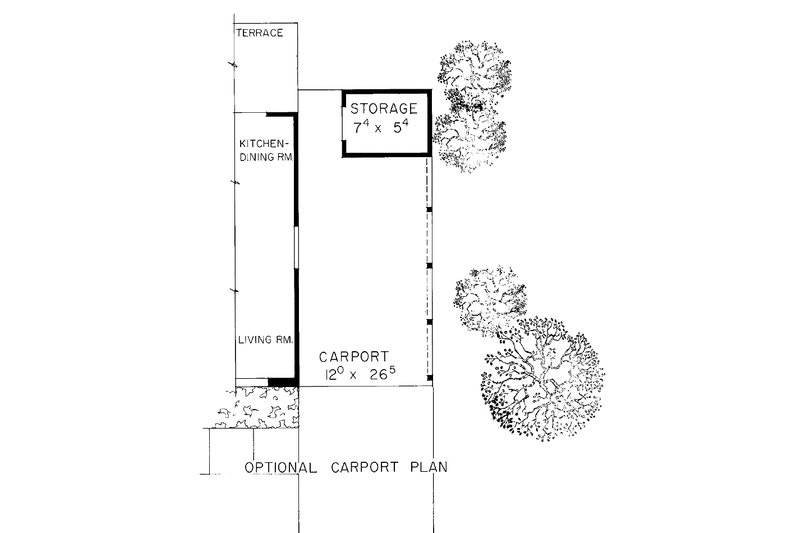Home Plan - Floor Plan - Other Floor for Ranch House Plan #72-824 - 3 bed, 1 bath
