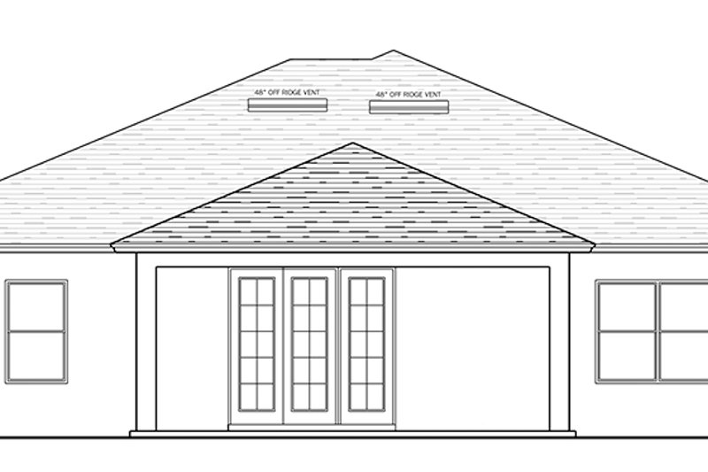 Dream House Plan - Exterior - Rear Elevation for Traditional House Plan #1058-117 - 3 bed, 2 bath