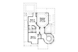 Floor Plan - Upper Floor for Traditional House Plan #411-360 - 3 bed, 2.5 bath