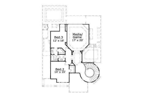 Traditional Floor Plan - Upper Floor Plan #411-360