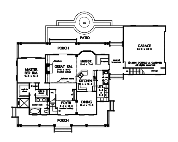 Architectural House Design - Country Floor Plan - Main Floor Plan #929-860