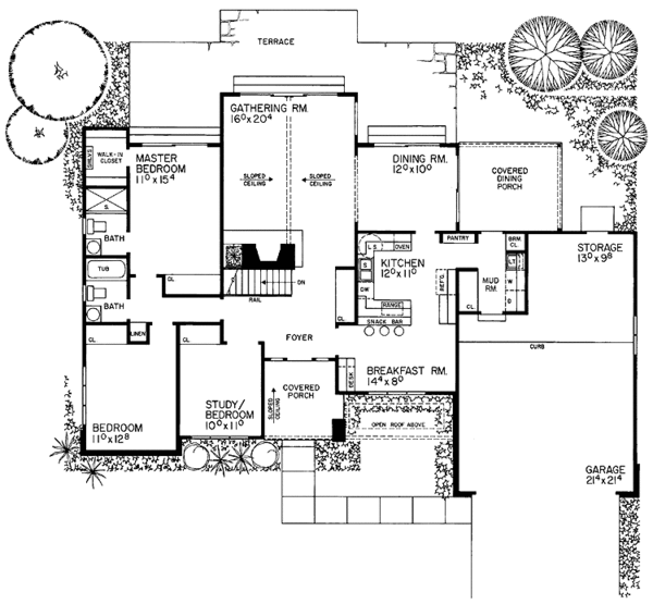 Dream House Plan - Ranch Floor Plan - Main Floor Plan #72-733