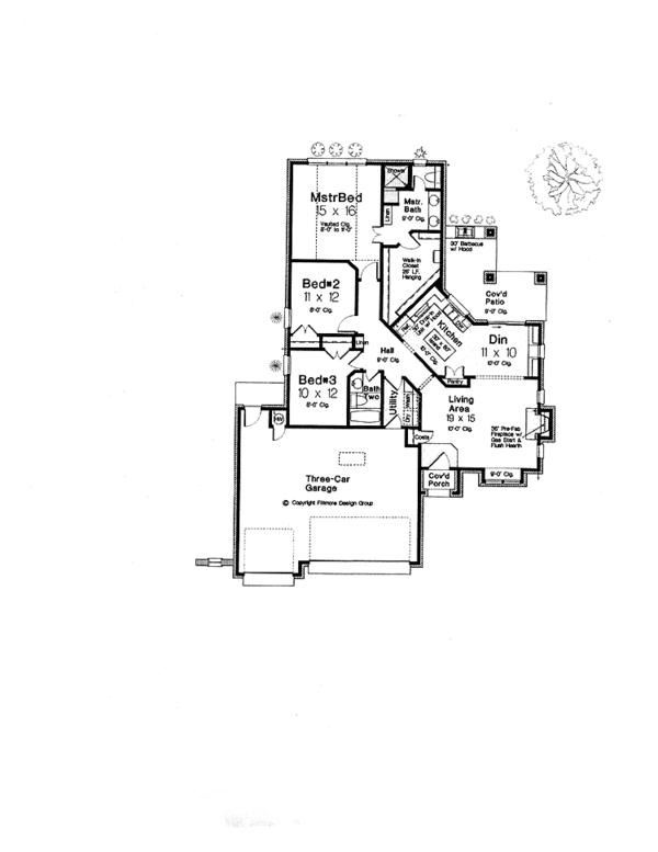 House Plan Design - European Floor Plan - Main Floor Plan #310-1237