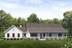 Ranch Exterior - Front Elevation Plan #47-1023
