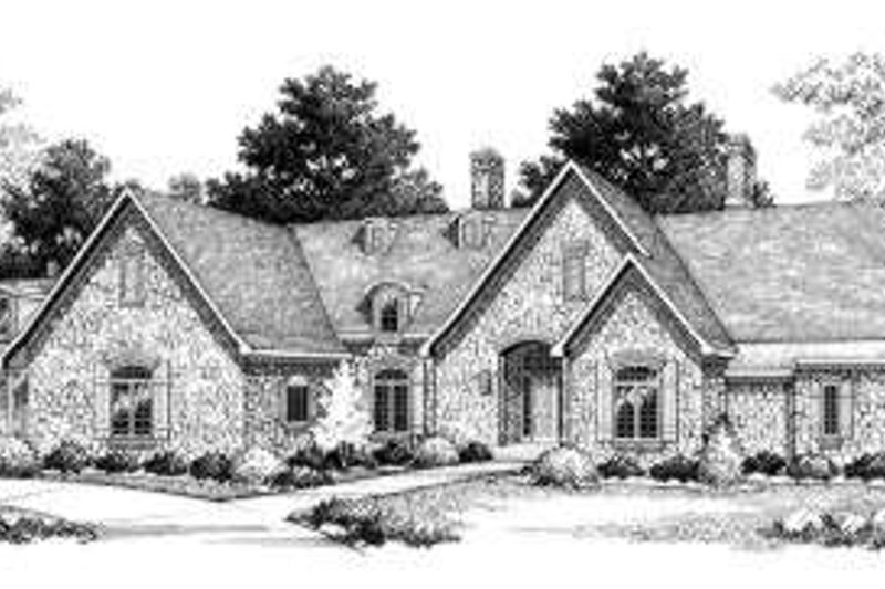 House Blueprint - European Exterior - Front Elevation Plan #70-769