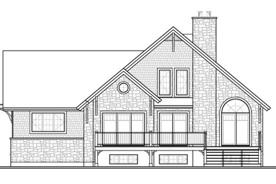 Exterior - Rear Elevation 6 for Country House Plan #23-2562 - 3 bed, 2.5 bath