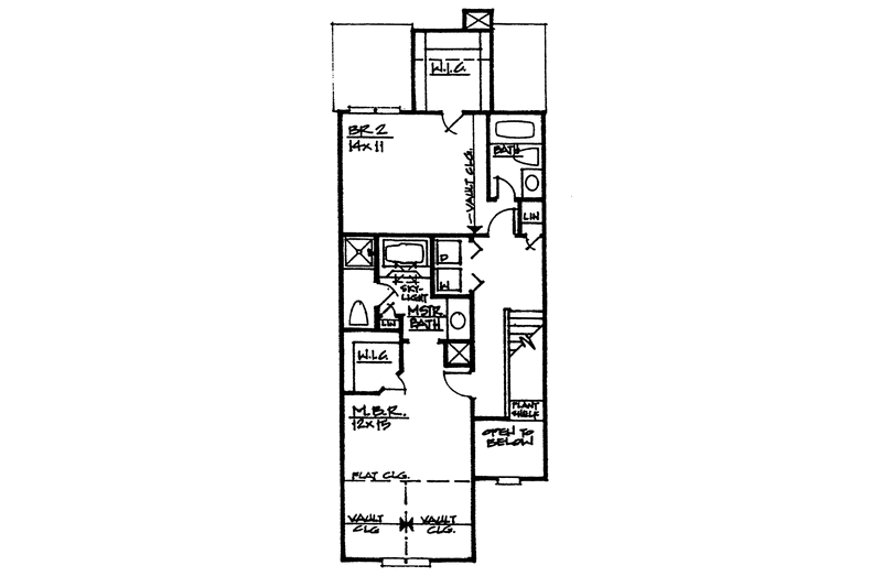 Architectural House Design - Floor Plan - Upper Floor for Victorian House Plan #30-329 - 2 bed, 2.5 bath