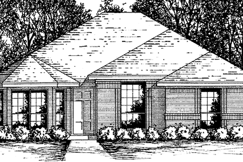House Blueprint - Traditional Exterior - Front Elevation Plan #40-465