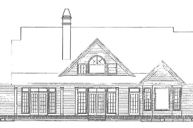 Dream House Plan - Exterior - Rear Elevation for Traditional House Plan #929-319 - 4 bed, 3 bath