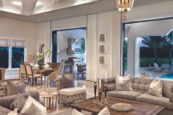 Interior - Family Room 2 for Mediterranean House Plan #930-444 - 3 bed, 3.5 bath