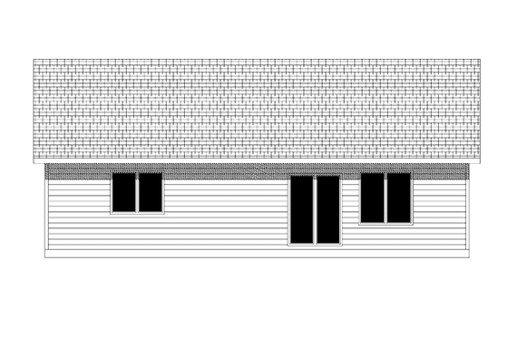 Exterior - Rear Elevation for Craftsman House Plan #943-20 - 3 bed, 2 bath