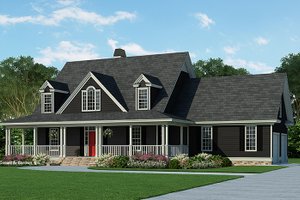 Country Exterior - Front Elevation Plan #929-215