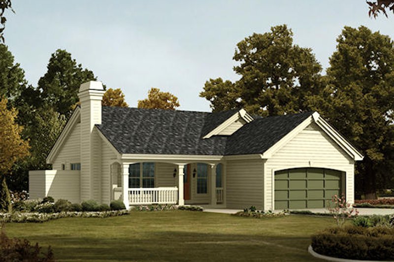 Architectural House Design - Farmhouse Exterior - Front Elevation Plan #57-383