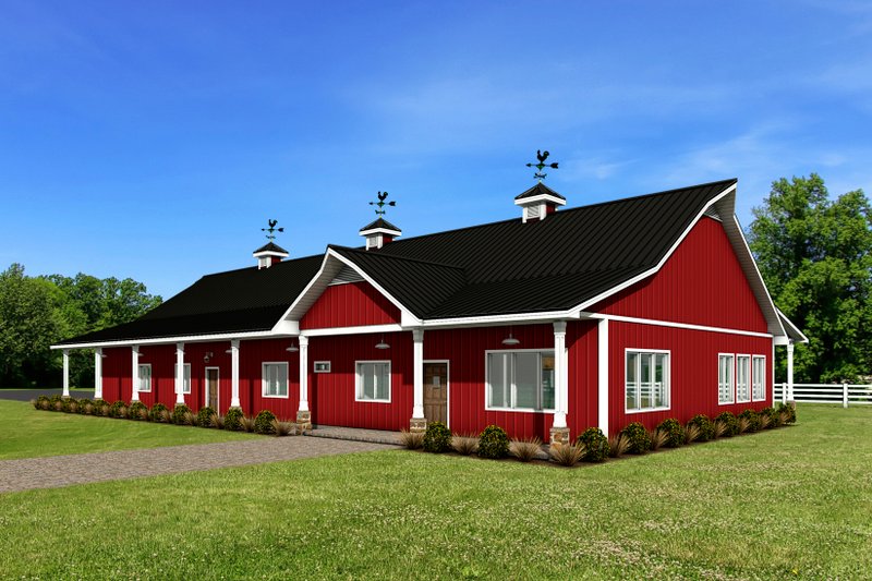 Dream House Plan - Exterior - Other Elevation for Barndominium House Plan #1084-13 - 3 bed, 2.5 bath