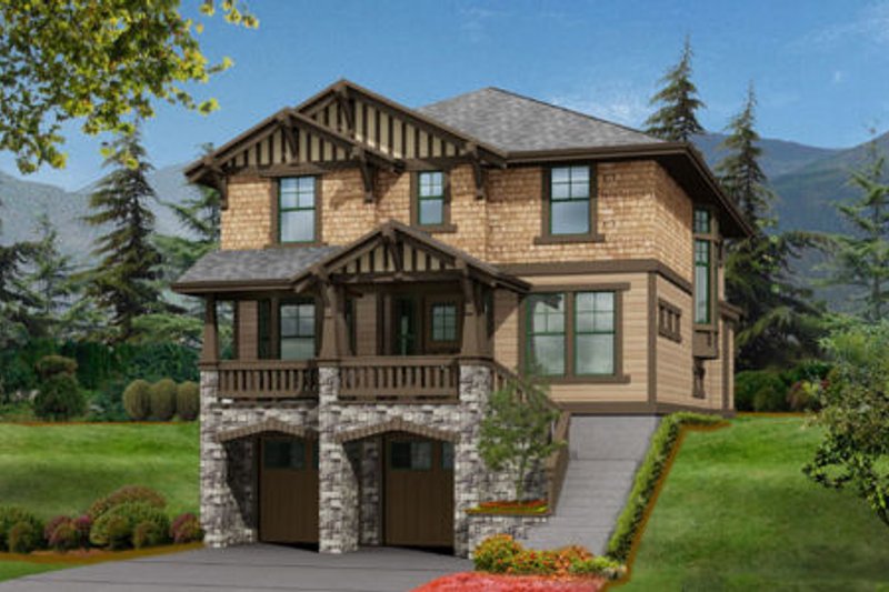 Dream House Plan - Craftsman Exterior - Front Elevation Plan #132-124