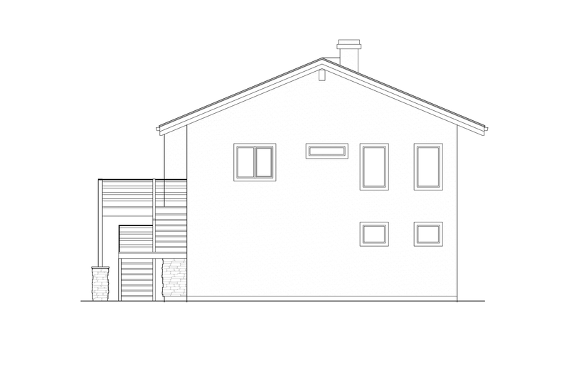 House Design - Exterior - Rear Elevation for Cabin House Plan #1108-5 - 2 bed, 2 bath