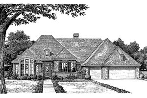 European Exterior - Front Elevation Plan #310-729