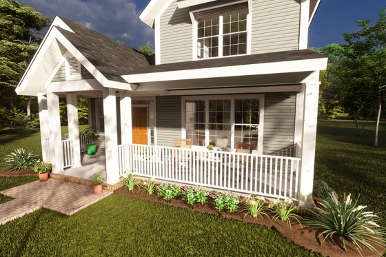 Exterior - Other Elevation 2 for Cottage House Plan #513-2217 - 3 bed, 2.5 bath