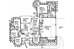 Floor Plan - Main Floor for European House Plan #310-694 - 3 bed, 2.5 bath