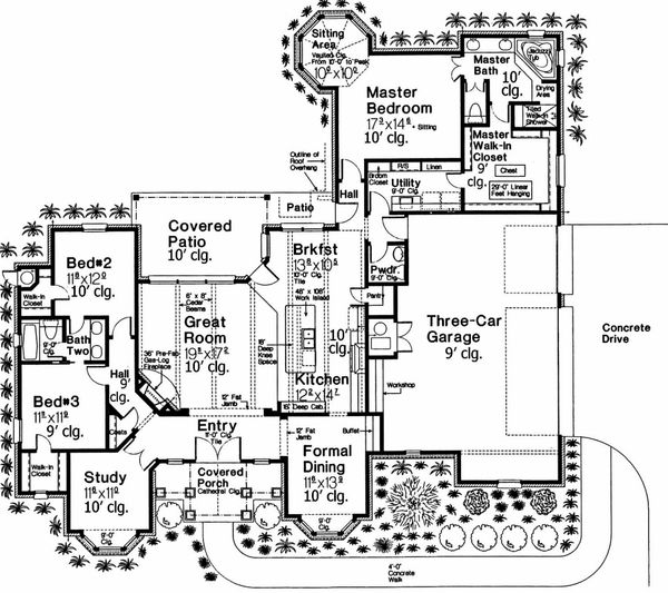 Dream House Plan - European Floor Plan - Main Floor Plan #310-694