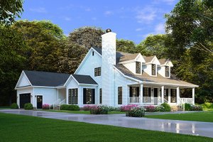 Exterior - Front Elevation 4 for Farmhouse House Plan #923-100 - 4 bed, 2 bath